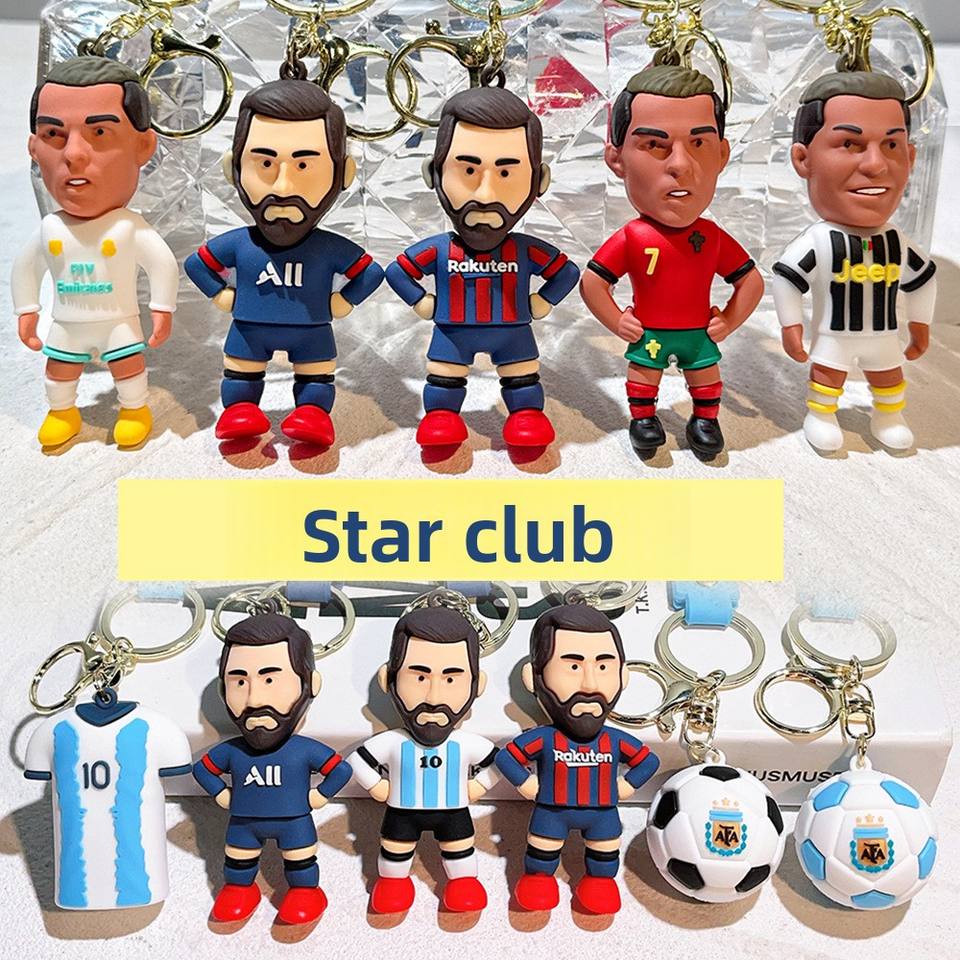 Ronaldo For Football Cup Star Jersey Doll Silicone Gel Keychain American Style Player Shape Fans Small Gift Pendant - Buy  Product on Alibaba.com