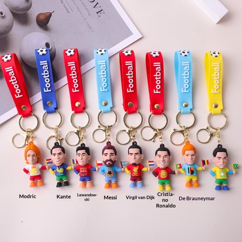 Ronaldo Star Player Soccer Keychain For Doll Pendant Fan Car & Backpack Ornament-football Text Soccer Ball Pattern Gift - Buy  Product on Alibaba.com